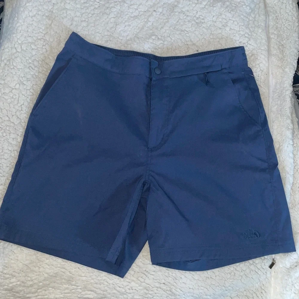 The North Face Mens 32‎ Shorts Blue Outdoor Hiking Casual stretchy Lightweight